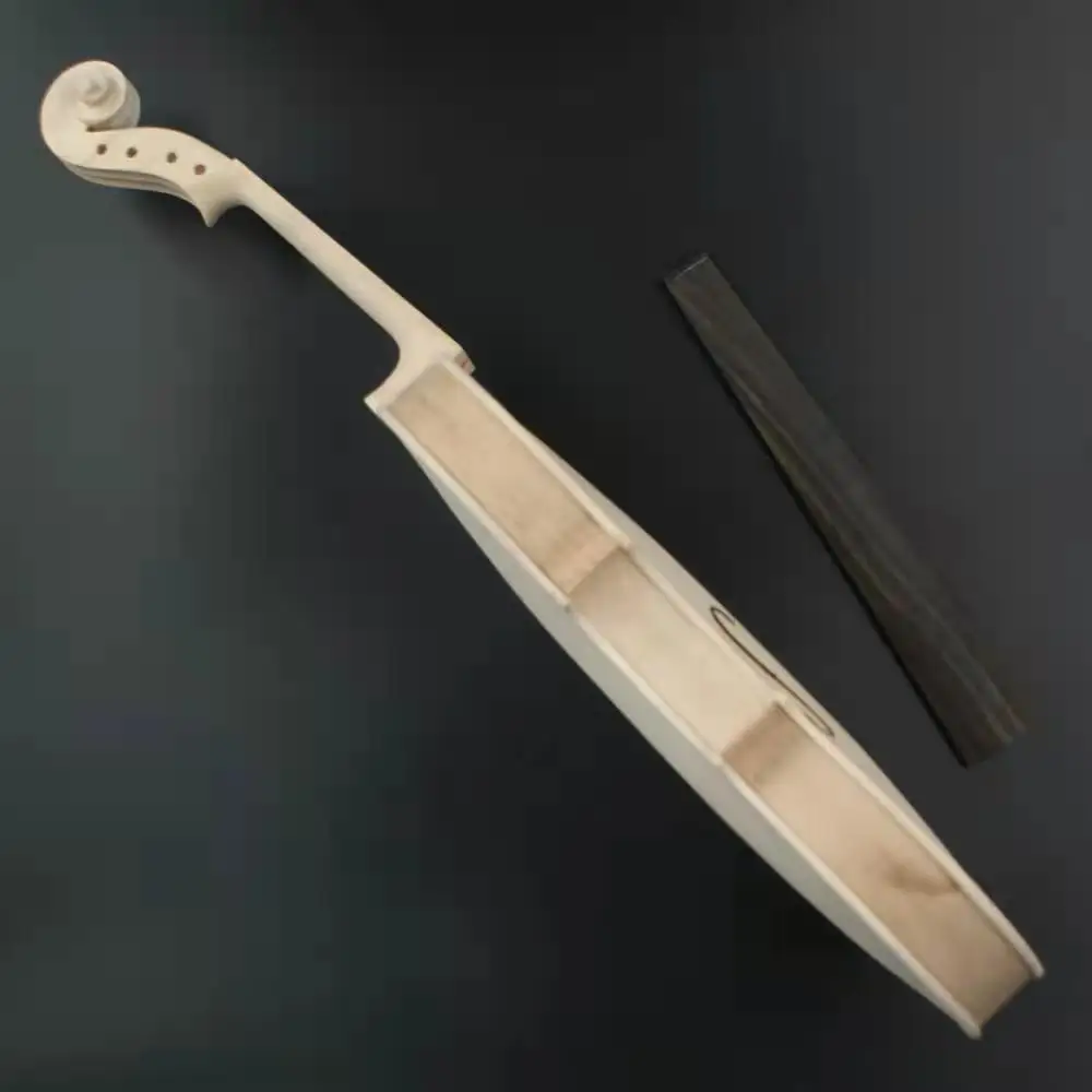 DIY Unfinished Blank Violin Kit Natural Solid Wood Acoustic Fiddle with EQ Spruce Top Maple Back Neck Ebony jujube accessories