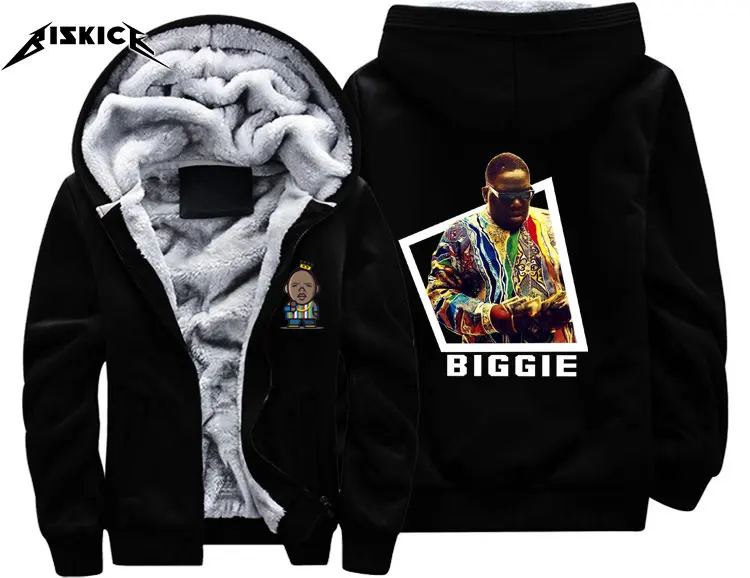 Biggie граф деньги Тупак хип-хоп Музыка рэп концертный мужской wo мужское теплое толстое пальто куртка зимняя теплая бархатная Толстовка Топ толстовки
