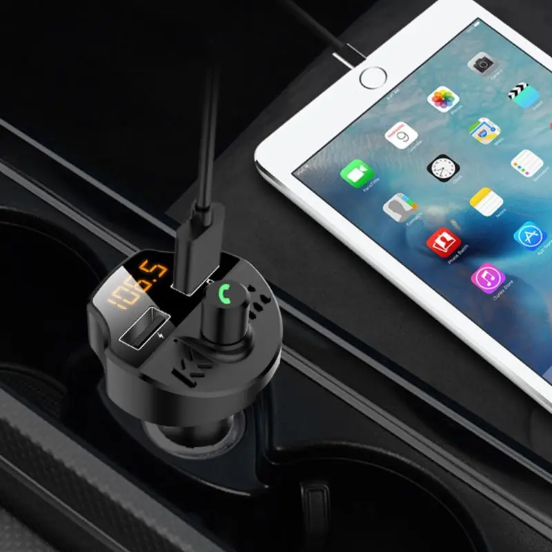 Двойной USB автомобильный телефон FM MP3-плеер Bluetooth 5,0 комплект громкой связи