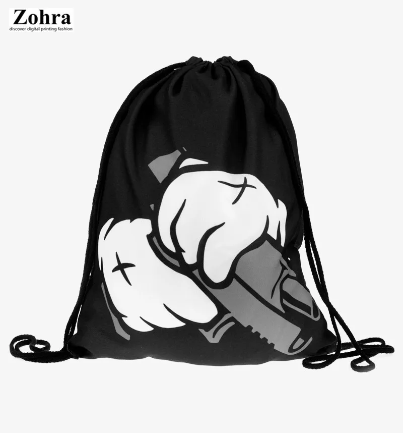 

Zohra New Style 3D Digital Printing Drawstring Bag Shopping Storage Drawstring Backpack