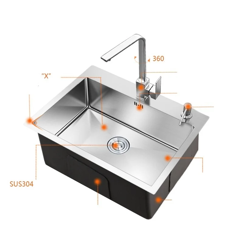 Lavello Cucina Inoxidable Gootsteen De Acero Inox портативная кухонная раковина Lavabo Fregadero Pia Cozinha для мытья овощей