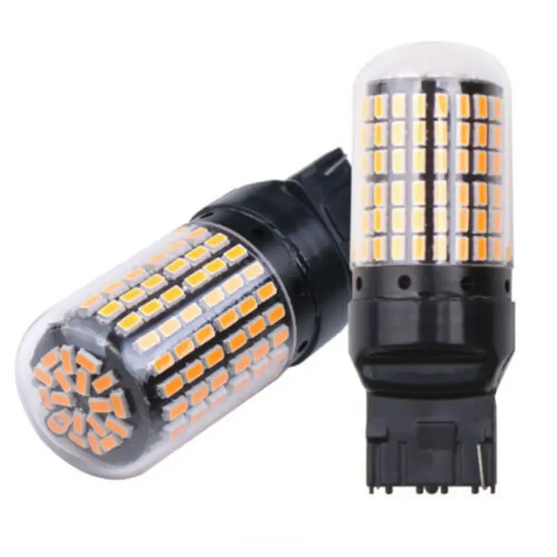 2 шт. T20 7440 W21W 144smd W21W 7440 Водонепроницаемый Автомобильный светодиодный фар переднего света сигнальная Поворотная лампа супер яркий свет - Испускаемый цвет: F