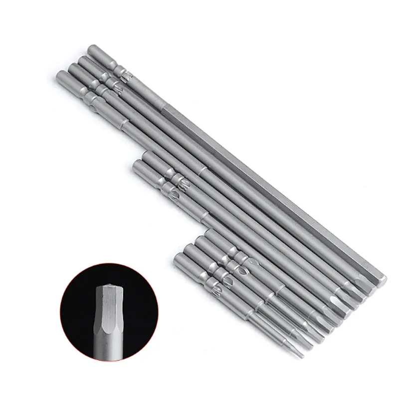 

7Pcs 60mm 100mm 150mm Length 801 5mm Round Shank Magnetic Hexagon Head Electric Hex Screwdriver Bit H1.5 H2.0 H2.5 H3 H4 H5 H6