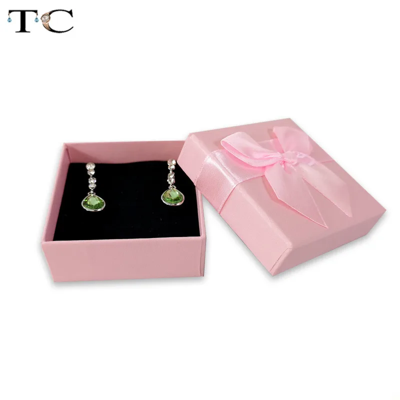 Jewelry Packaging Box  Necklace Ring Earring Storage Box Small Accessories Container Trinket Box 20pcs/Lot 7.5*7.5*3cm
