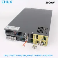 Chux Ultradunne Schakelende Voeding 3000W 12V 15V 24V 36V 48V 60V 72V 80V 110V 200V Signaal Controle Led Transformator