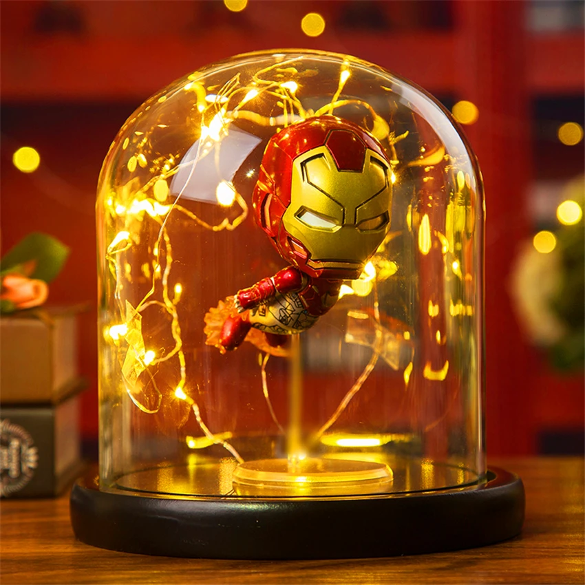 Герой паук настольная лампа Marvel супер Железный человек Халк Дэдпул светодиодный настольный лампа, ночник Многоцветный Рождественский Декор Детские Подарочные игрушки
