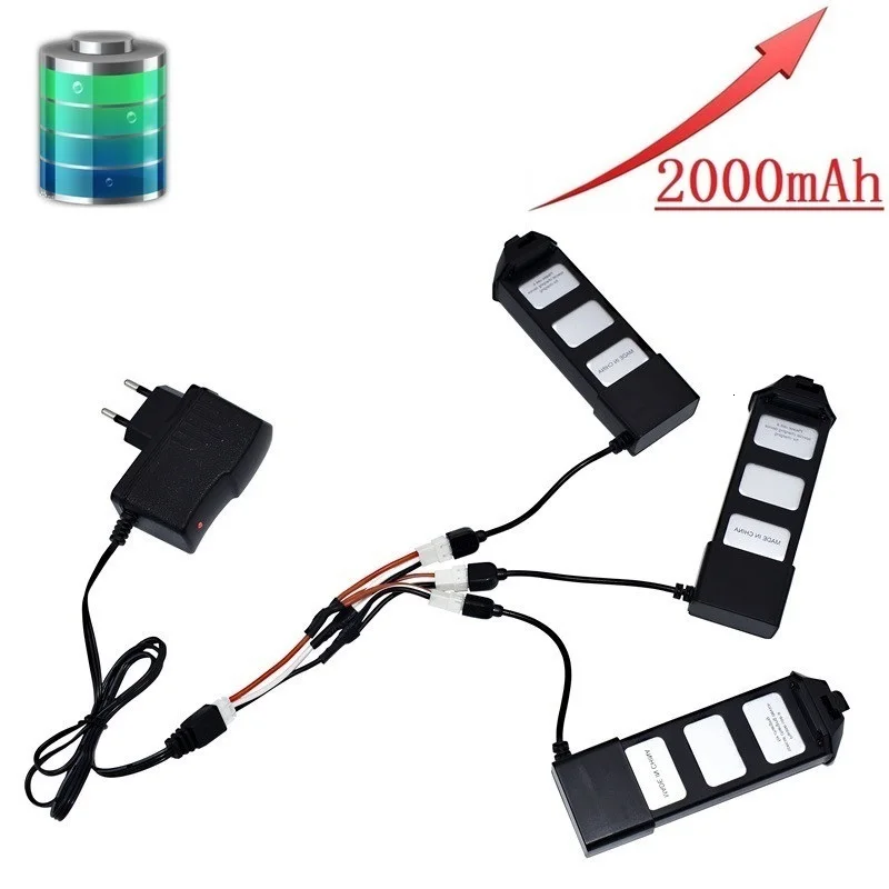 Обновленная батарея 7,4 V LiPo для MJX R/C Bugs 5W B5W RC Quadcopter запасные части 7,4 v 2000mAH 25c аккумулятор для дрона JJRC X5 Pro 5 шт