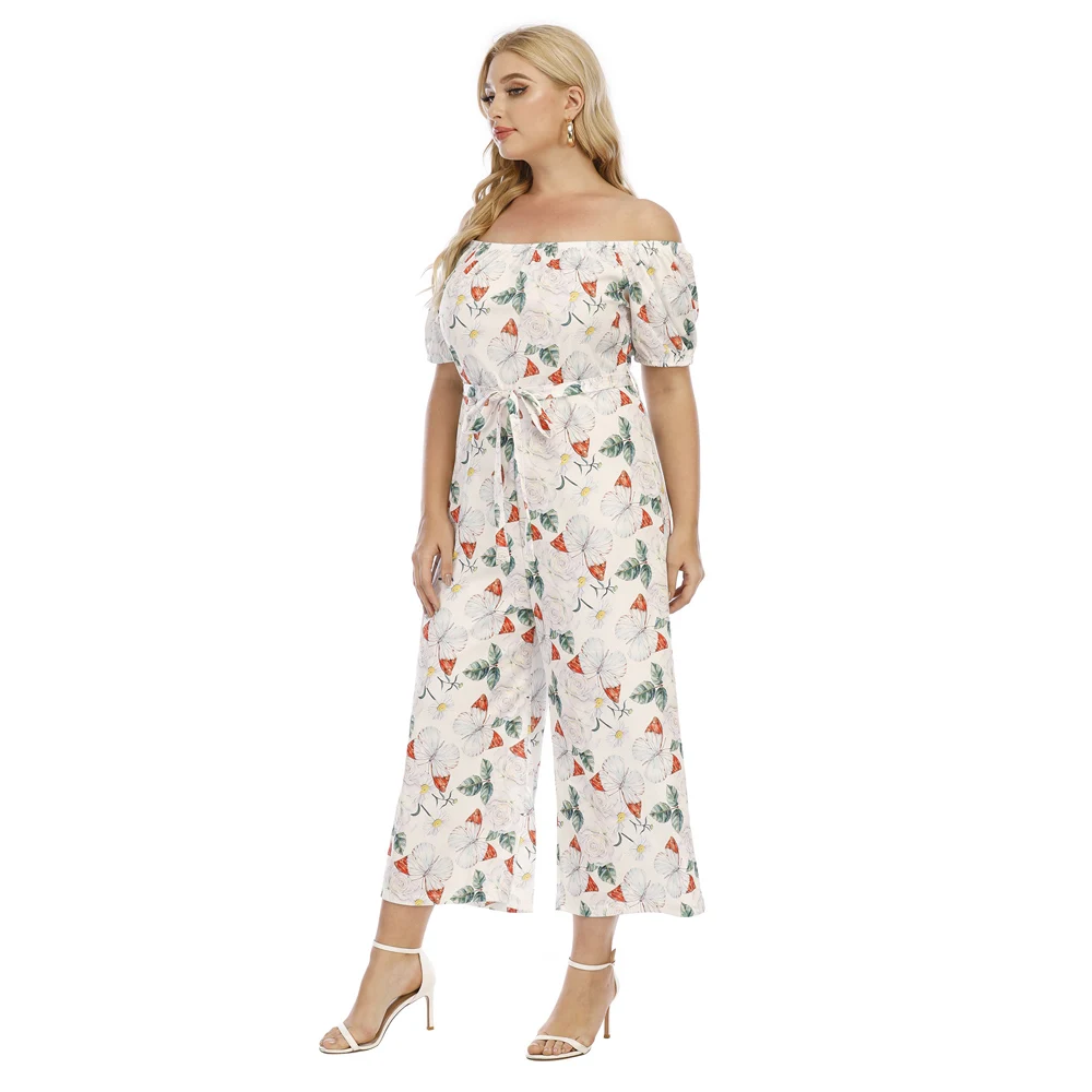 2021 New Women Plus Size Clothes Bodysuit Sets Short Sleeve Larges Big