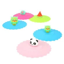 5 шт Силиконовая мультяшная Пылезащитная крышка уплотнение чашки крышка для кофейной чашки всасывания герметичная