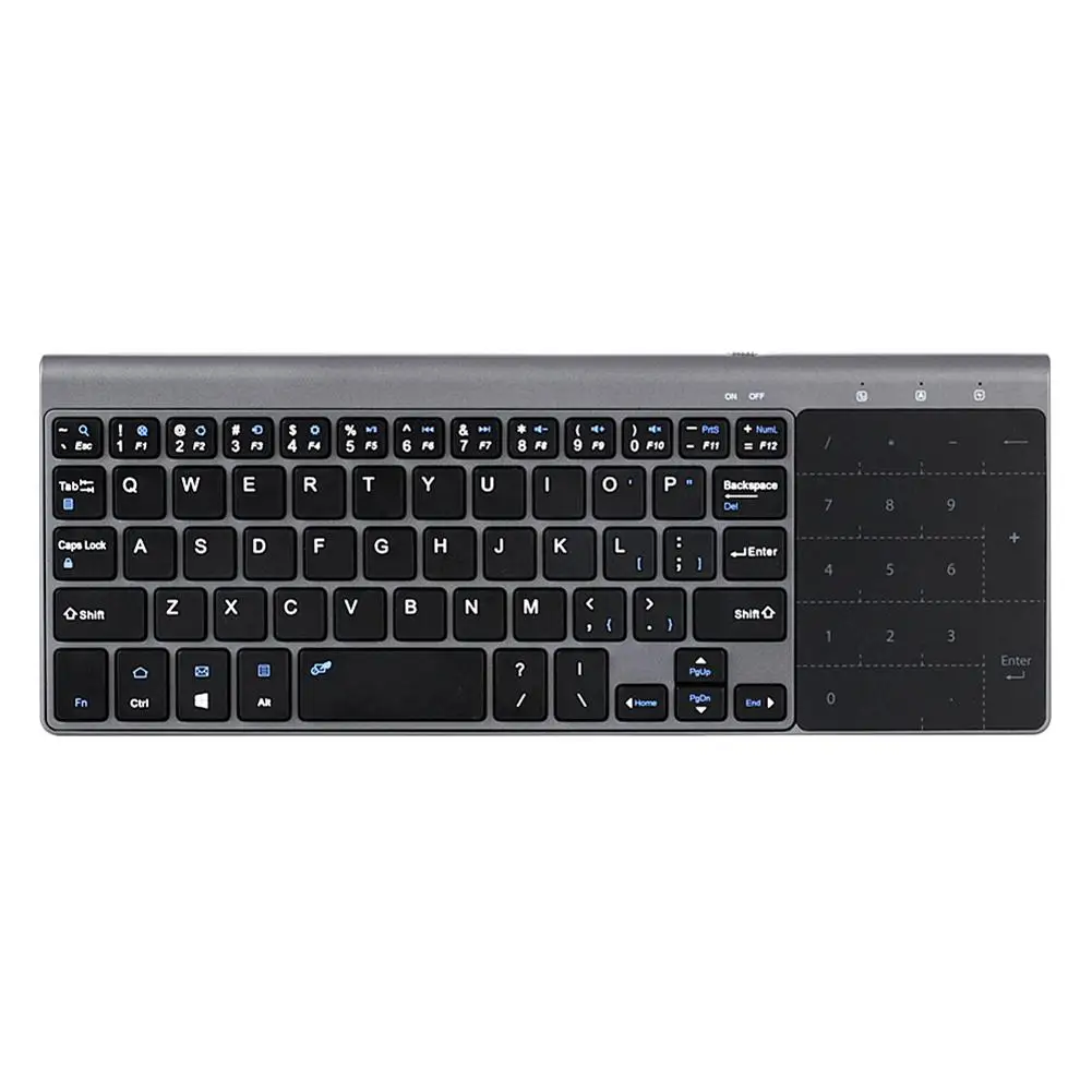 

MC-41AG 2.4GHZ Wireless Keyboard High Sensitivity Keyboard with Touchpad for Windows Android iOS PC Tab Smartphone
