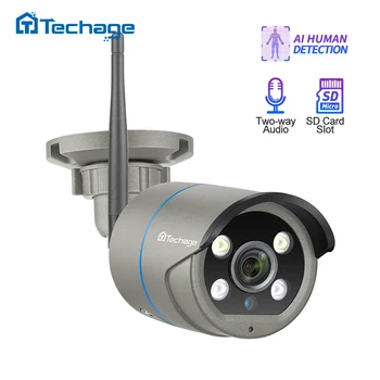 

Techage 1080P 2MP Wireless AI Camera Two Way Audio Security Wifi IP Camera IR Outdoor P2P Onvif TF Card CCTV Video Surveillance
