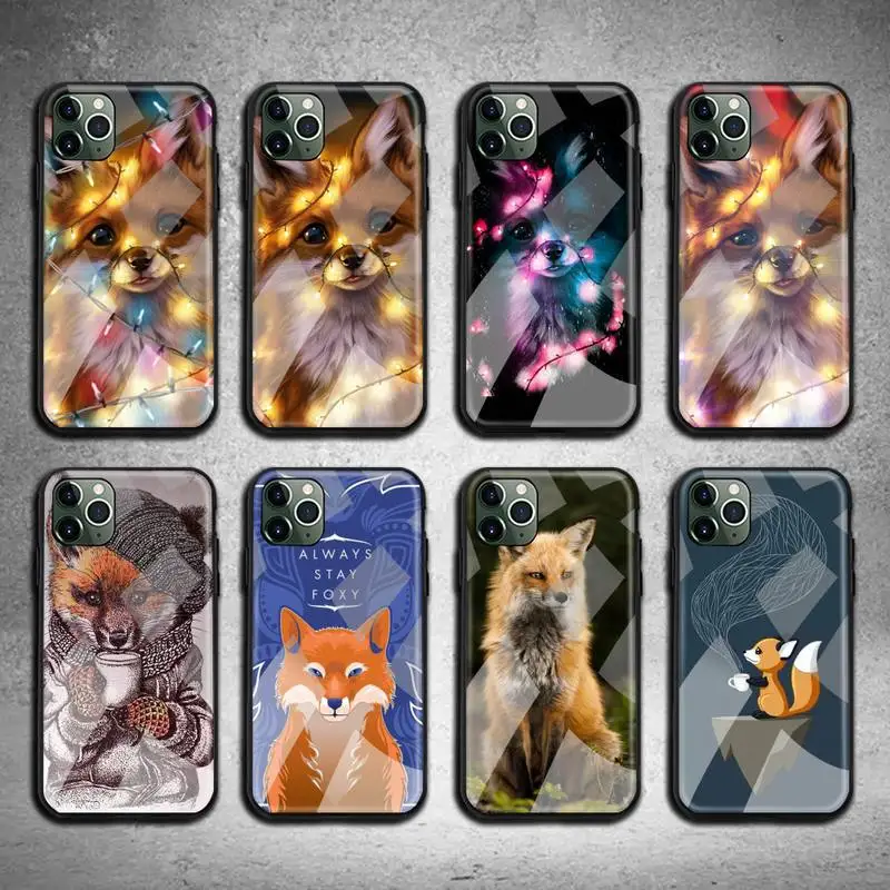 Anime fox funny foxs lovely Phone Case Tempered Glass For iPhone 11 Pro XR XS MAX 8 X 7 6S 6 Plus SE 2020 case | Мобильные телефоны