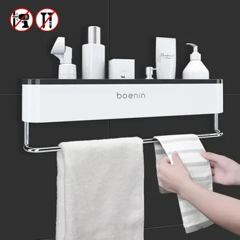 

Storage In The Bathroom Wall-mounted Storage Racks Towel Bath Organizer For Kitchen Wc Home Garden Bathroom Accessories