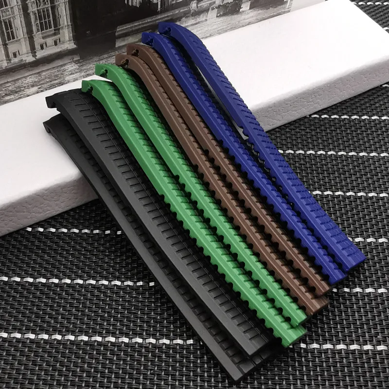 Высокое качество 21 мм черный коричневый синий зеленый силиконовый резиновый ремешок для часов для Patek Aquanaut philpe для 5164a 5167a-001 ремешок