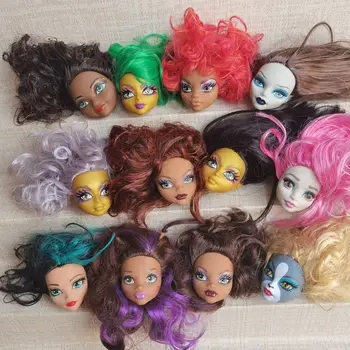 Rare Collection Monsters Doll Head Good Makeup Doll Head Girl Dressing DIY Toy Parts Children Christmas Gift Party Favor 1