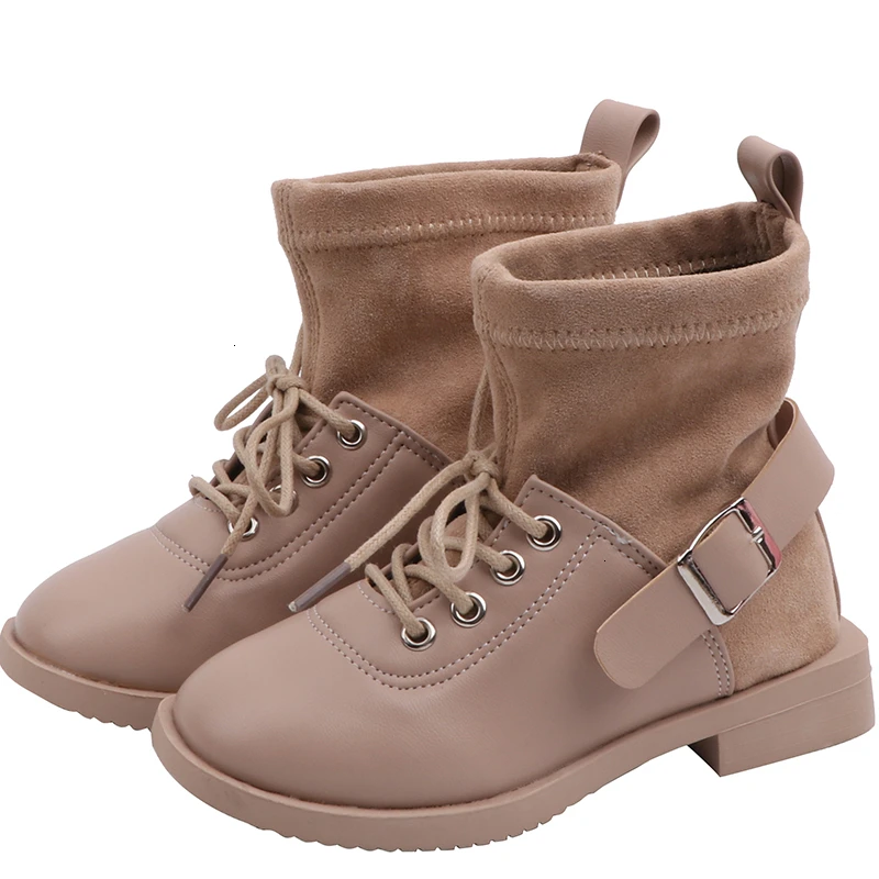 Детская обувь и ботинки для девочек, модная женская обувь, осень, тонкие ботинки для принцессы на высоком каблуке, Ботинки martin