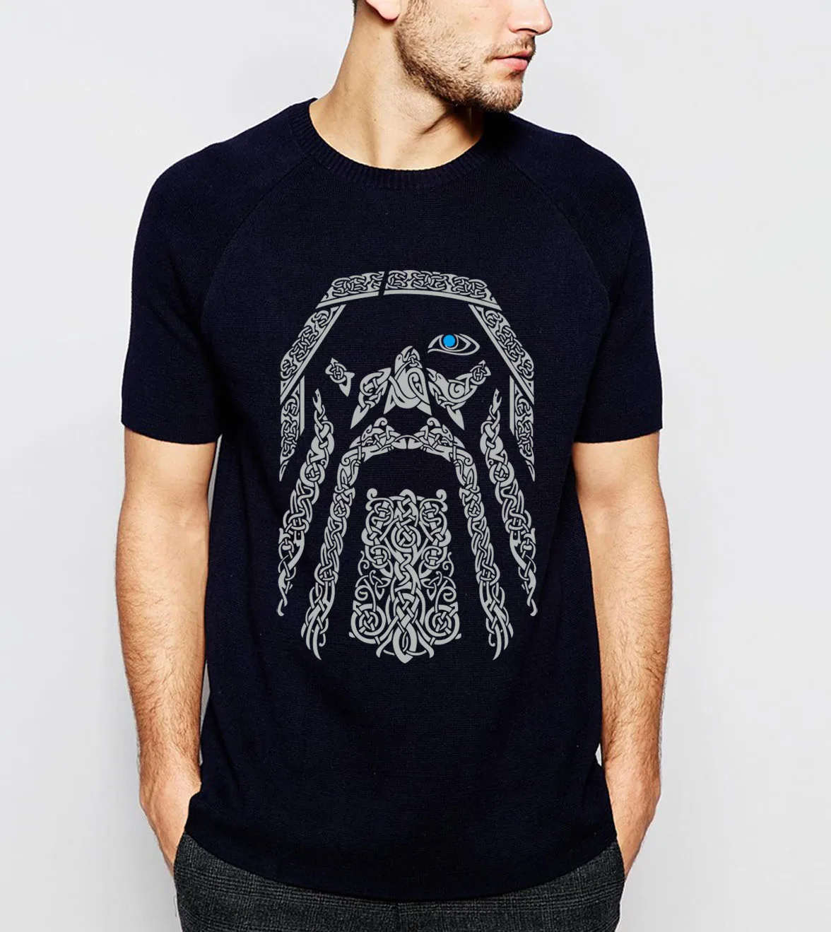 Летняя черная футболка Odin Vikings, мужские футболки, хлопковые скандинавские руны Valhalla, уличная одежда, футболки с коротким рукавом, спортивная одежда - Цвет: black