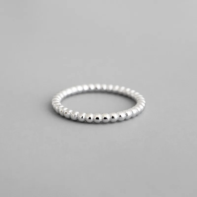 HFYK 2019 unique simple bead silver rings 925 sterling for women geometric bague femme anel feminino aneis | Украшения и