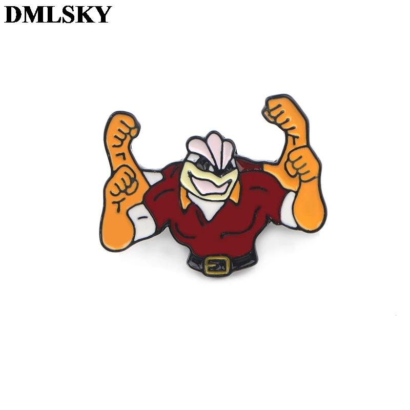 DMLSKY аниме кавайные Мультяшные Металлические Булавки эмалированные Броши для женщин и мужчин нагрудные булавки значок для рюкзака джинсовая брошь воротник ювелирные изделия M3751