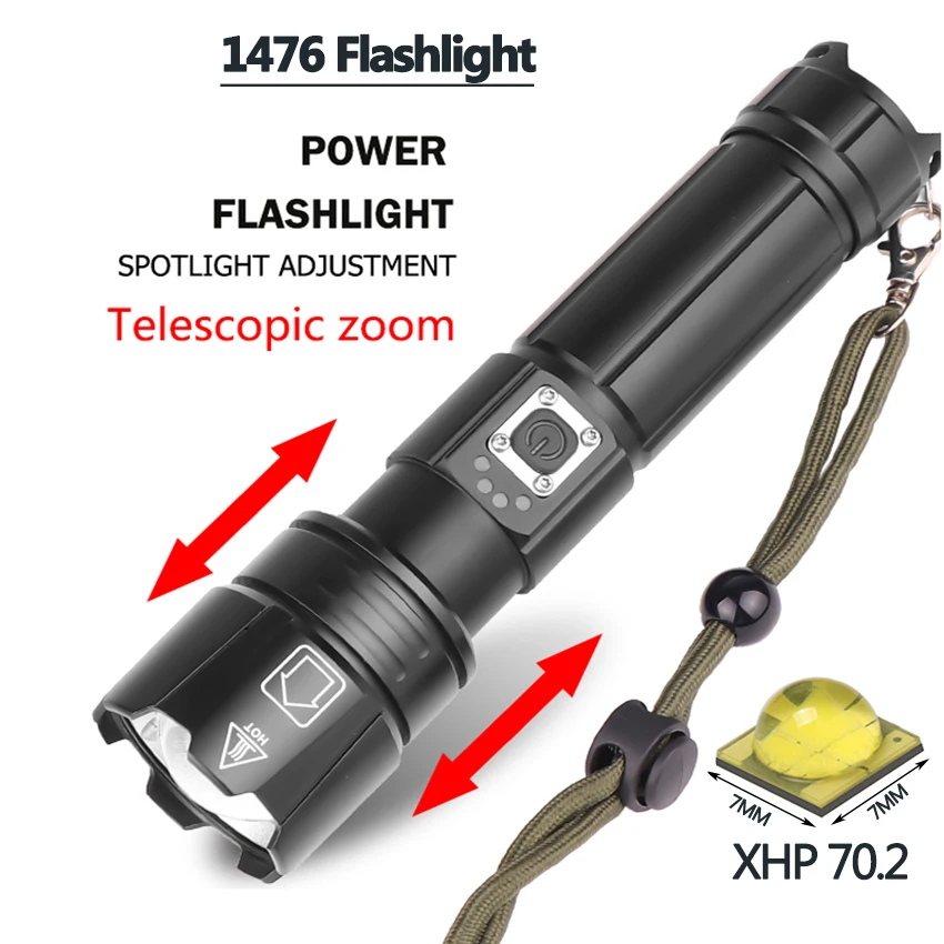 XHP90.2 супер мощный Xlamp светодиодный вспышка светильник светодиодный фонарь USB XHP70.2 лампа зум тактический фонарь 18650 26650 Перезаряжаемые Battey светильник