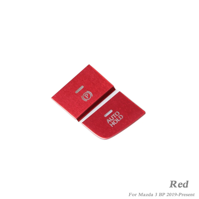 2pcs red Автомобильный Стайлинг интерьера молдинги электронный ручной тормоз Блестки для Mazda 3 BP-Н. В. Мультимедийные кнопки полые блестки - Название цвета: 2pcs red