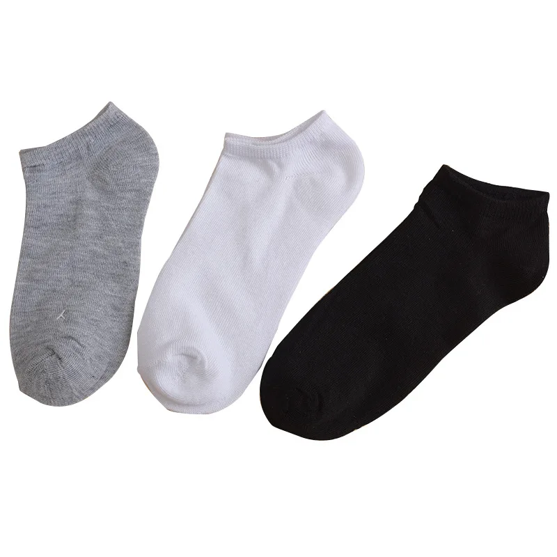 

Mens Socks Short Tube Solid Color Men's Socks Black White Gray Ship Socks Breathable Odor-proof Comfortable Pure Cotton Socks