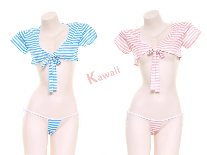 Японское сексуальное женское белье Lolita Kawaii голубое, розовое, белое По...