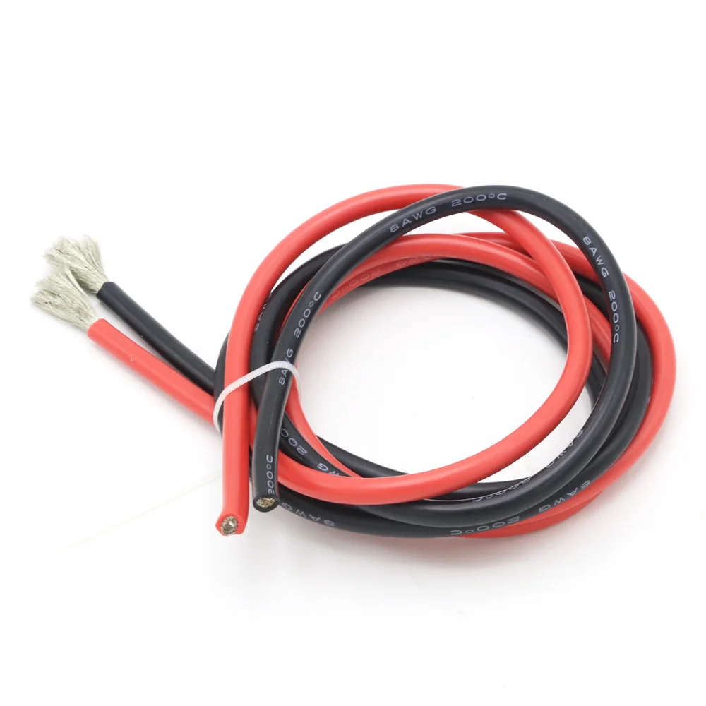 10 м кремниевый провод 12AWG 16AWG, 10, 12, 14, 16, 18, 20, 22, 24, 26 AWG теплозащитные мягкий силиконовый проводной провод SR 5 м красный черный цвет, 5 м