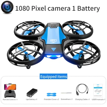 V8 New Mini Drone 4K 1080P HD Camera WiFi Fpv Air Pressure Height Maintain  Foldable Quadcopter RC Dron Toy Gift 16