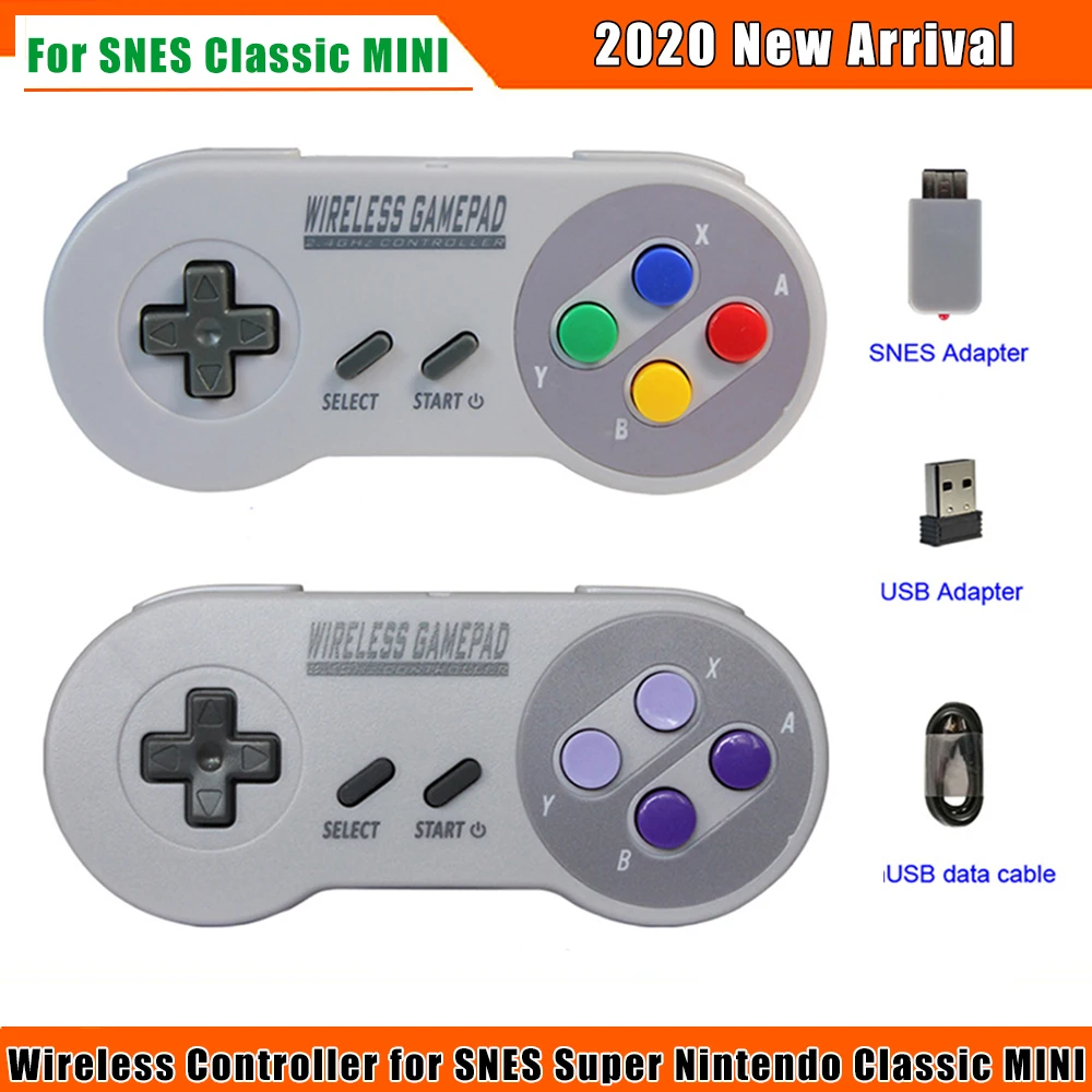 2020 беспроводные джойстики 2 4 ГГц Джойстик контроллер для SNES Super Nintendo классический