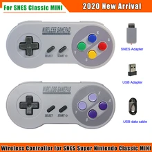 2020 Wireless Gamepads 2.4GHZ Joypad Joystick Controller for SNES Super Nintendo Classic MINI Console Remote Accessories