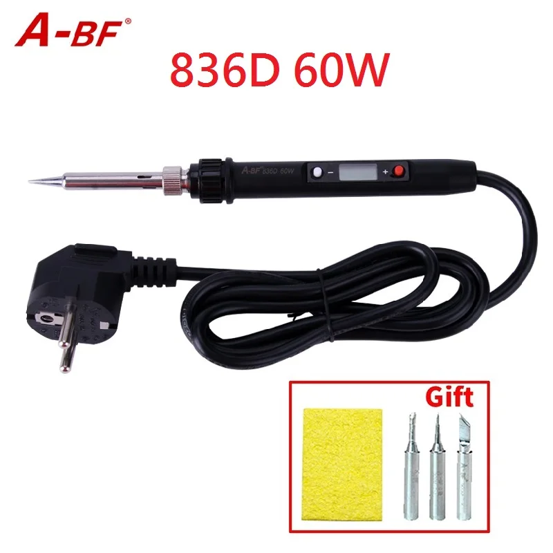 hot stapler plastic repair New A-BF GS90D 90W 836D 60W Digital LCD Electric Soldering Iron Kit Temperature Adjustable 110V 220V Soldering Iron Tip hot stapler plastic welder