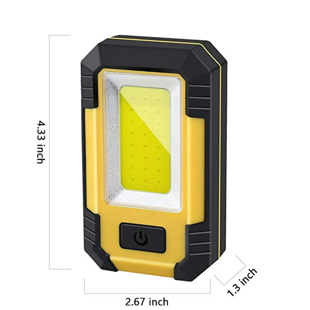 COB Work Light Portable LED Flashlight USB Rechargeable Adjustable Waterproof Camping Lantern Magnet hook with output