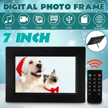 

7 inch LED Digital Photo Frame IPS Screen MP3 MP4 HD Electronic Album Picture Music 178 visual Angle Full Function Music Video