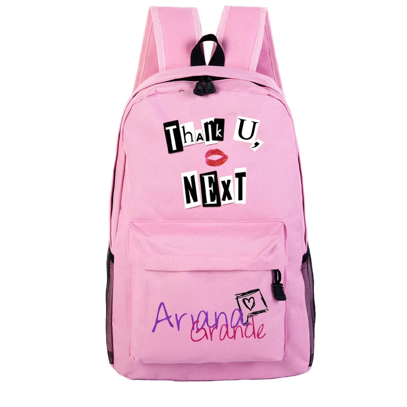 Ariana Grande Thank U Next принт для девочек плечевой рюкзак сумки Mochila Feminina Подростковая школьная сумка женские рюкзаки для путешествий