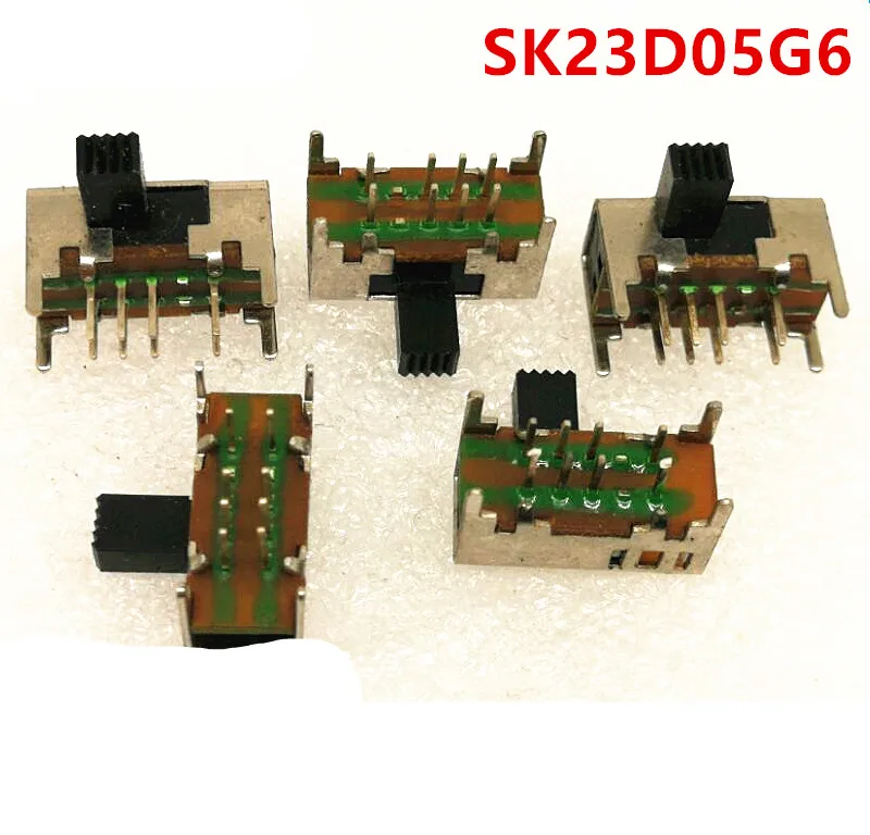 10 шт. x DC 50V 0.5A DP3T 2P3T PCB мини горизонтальный переключатель SK23D05-G4/5/9 8 Pin 3 позиции |