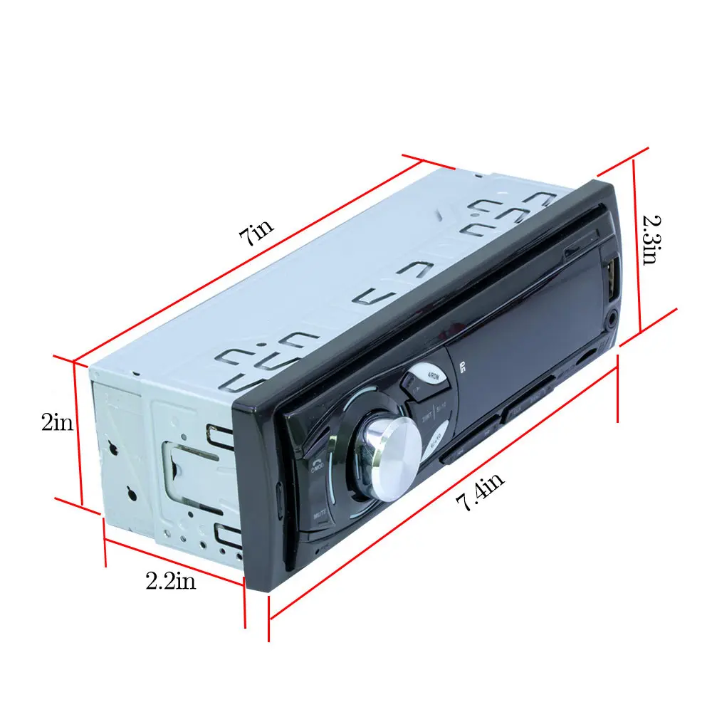

Intelligent Multifunction Usb Bluetooth Hands-Free Calling Music Audio Receiver Screen Car Mp3 FM Radio Player U Disk/Tf