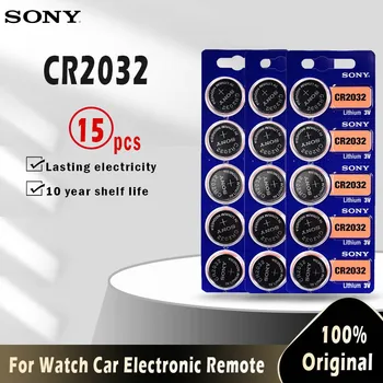 

15pcs For SONY CR2032 Lithium Button Coin Cell Batteries 3V CR 2032 DL2032 ECR2032 BR2032 Battery For Watch Electronic Remote