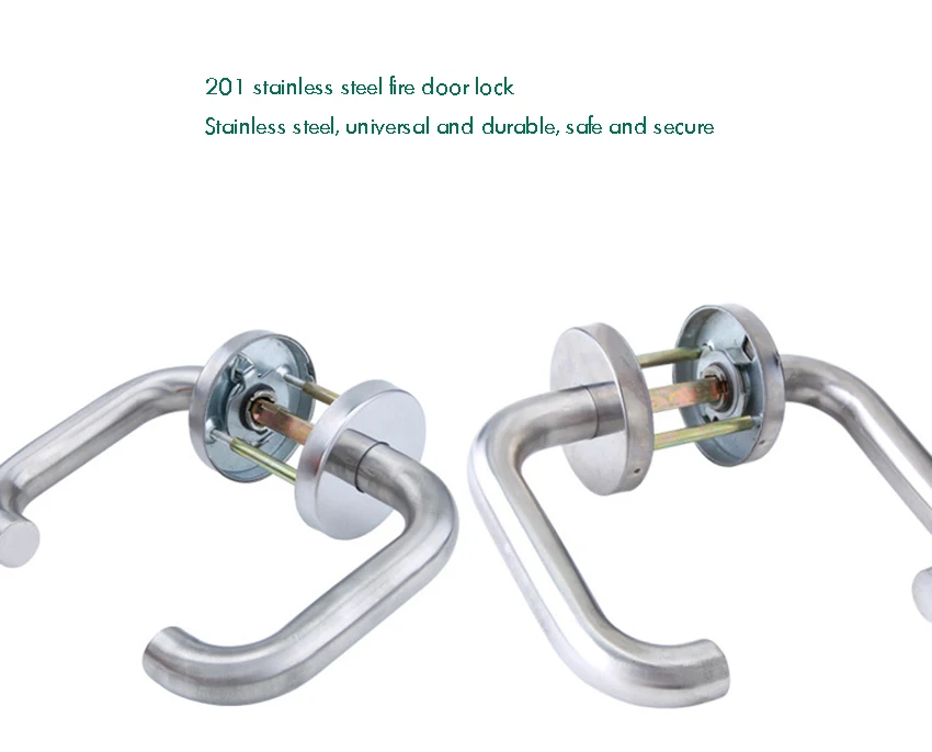Description Picture 4 of itemLever Lock Keyed Entry Door Lock Door Knob with Hook Handle Interior Lever Privacy Door Lock Security Lock Set, Stainless Steel