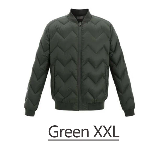 Green XXL Xiaomi Mijia Uleemark мужская куртка на гусином пуху легкий вес модный дизайн 20D ткань высокой плотности замок температура холодное сопротивление - Цвет: Green XXL