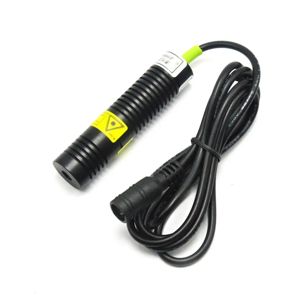 532nm 50mw Green Laser Diode Module Dot / Line Shape 3v-5v 18x75mm with AC Adapter