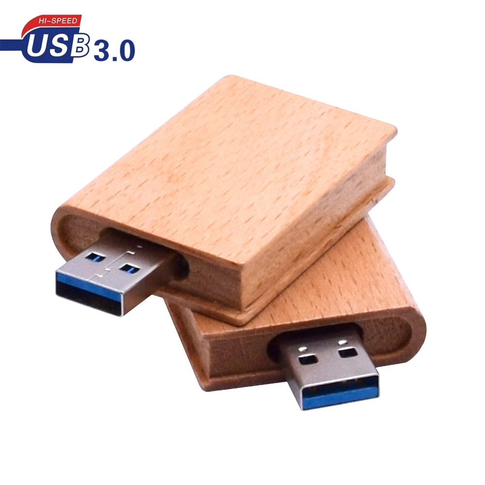 Высокоскоростной изготовленным на заказ логосом деревянная книжная Usb флэш