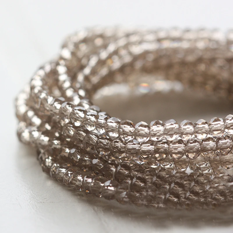 Crystal Beads 2mm Tiny Czech Rondelle Shape Faceted for Jewelry Findings