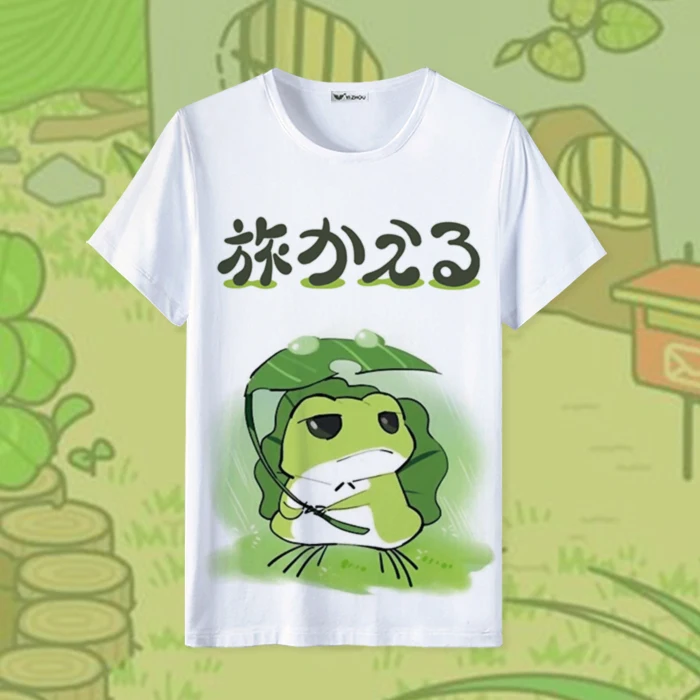 旅行カエルの周りの男性と女性半袖2d世界かわいい漫画の服仏上げカエルの息子ゲームアニメtシャツ Aliexpress メンズ服