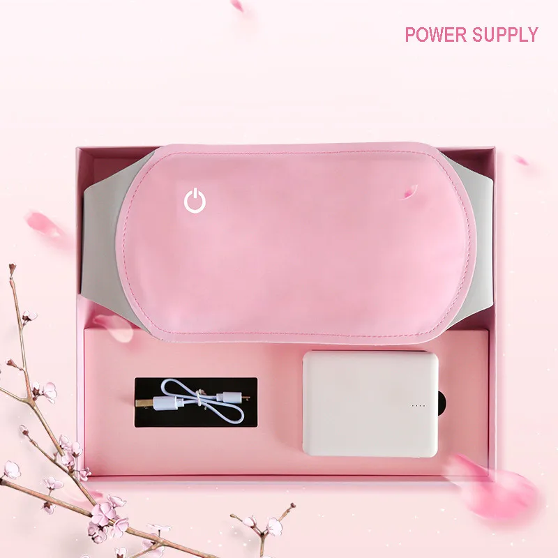 Pink Mobile power Подогреваемый теплый пояс для матки Графен USB нагревательные ремни согревающие менструации Теплее Пояс для живота A7 - Цвет: Pink Mobile power