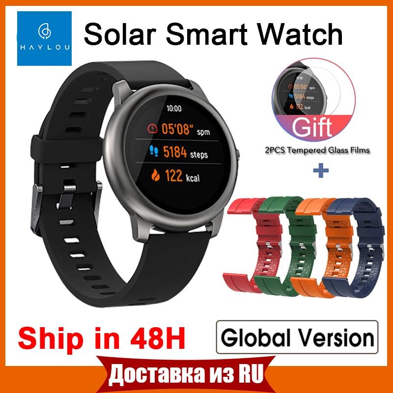 Умные часы YouPin Haylou Solar LS05 спортивные металлические круглые чехол монитор