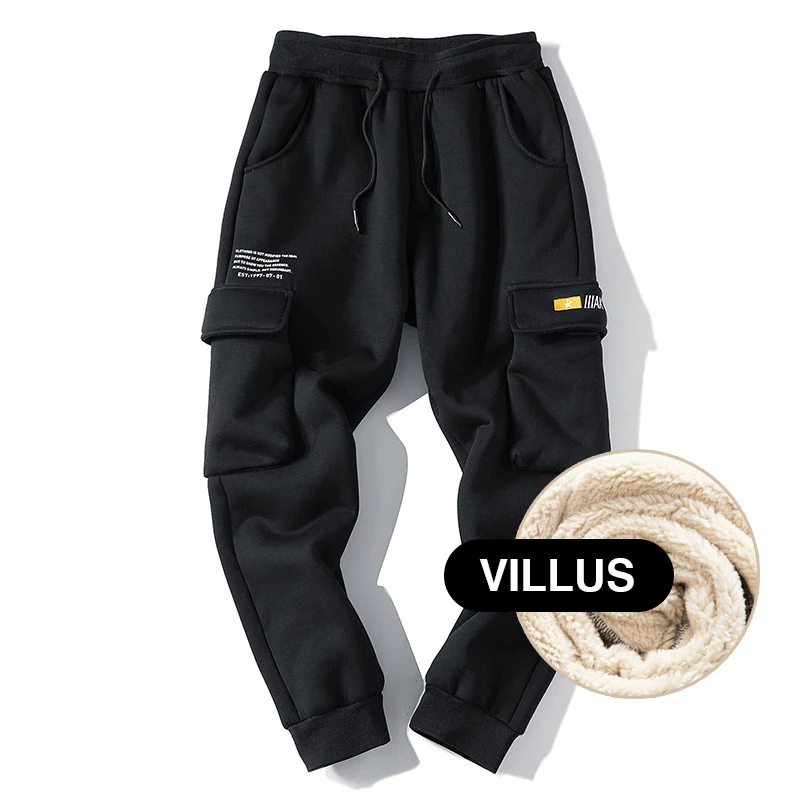 

Winter sweatpants mens streetwear joggers men cargo pants warm lamb wool pants men fashion Casual trousers