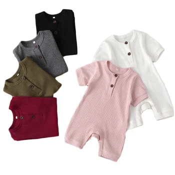 

2020 Summer Newborn Baby Clothes Short Sleeve Cotton Girls Boys Baby Romper Jumpsuit Soft Baby Onesie One Piece Bebe Clothing