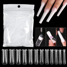 

60/20pcs Extension False Nail Tips Acrylic Transparent Nail Art Cover UV Gel Extension Nail Tips Manicure Tool