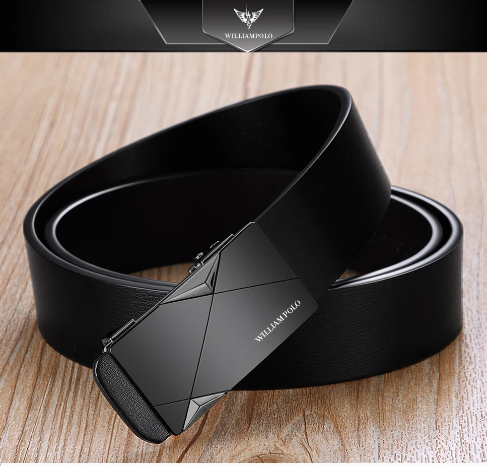 WILLIAMPOLO Fashion Men Leather Belts 